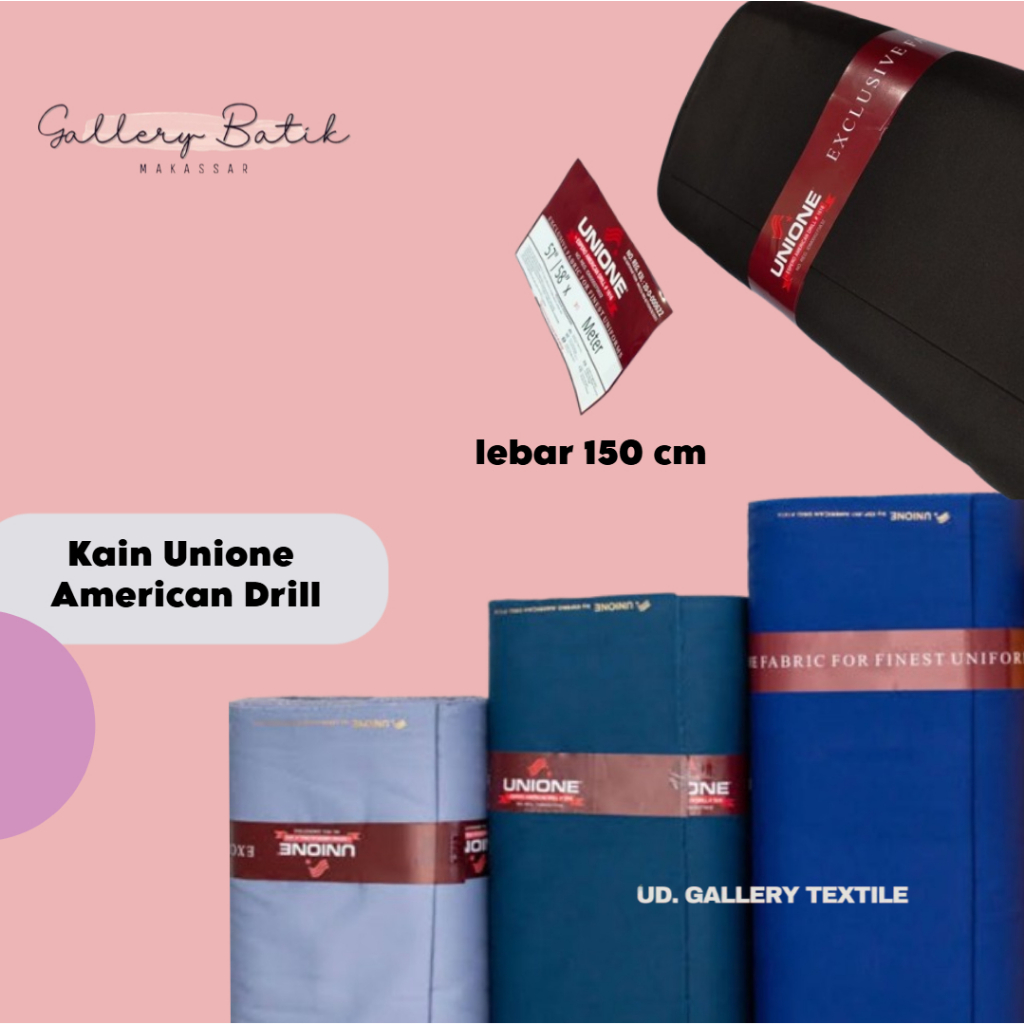 Kain Unione Drill Meteran Bahan Seragam Original [[GALLERY BATIK MAKASAR]]