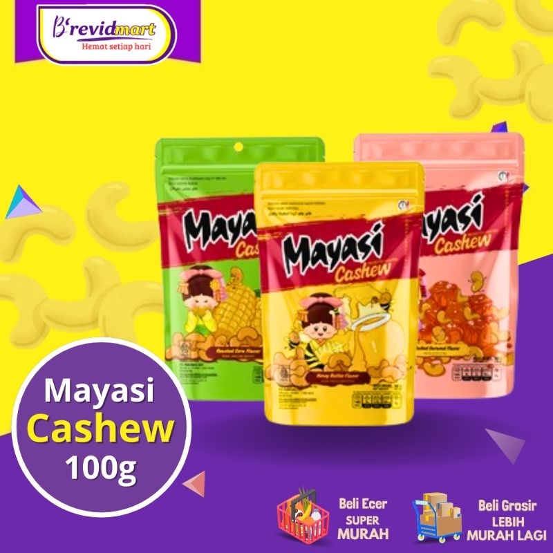 

Mayasi Roasted Cashew 100g | Kacang Mede Panggang Rasa Roasted Corn, Salted Caramel, Honey Mayasi Mente | Snack | Jajanan | Camilan | Madu | Jagung | Caramel | Kacang-kacangan | Kacang Mente | Mede