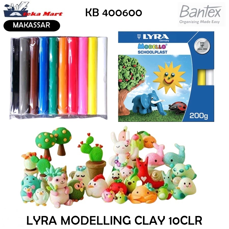 [PCS] LYRA MODELLING CLAY 10 WARNA/DAS/LILIN MAINAN