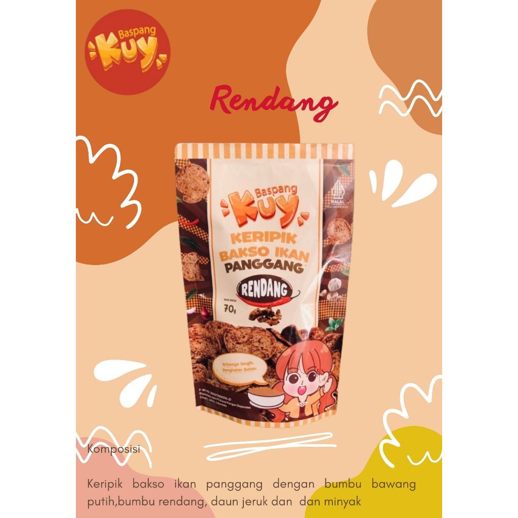 

Keripik Bakso Ikan Panggang (BASPANG) - Varian Rendang