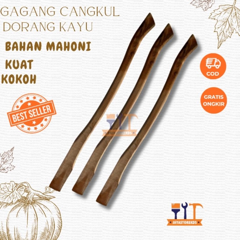 Gagang Kayu - Gagang Pacul Sonokeling / Gagang Cangkul Kayu Doran Murah / Gagang Kayu Bahan Mahoni