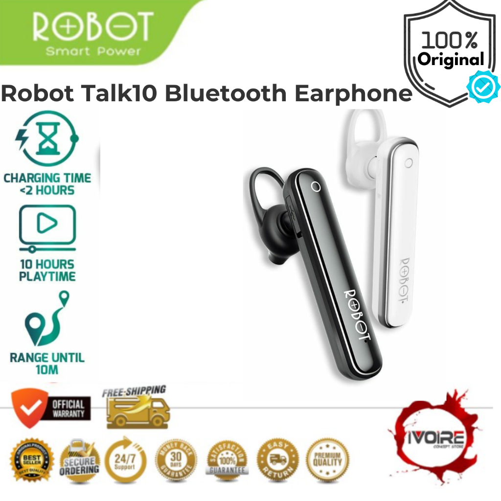 Headset Bluetooth Robot Talk 10 Headset Bluetooth Original