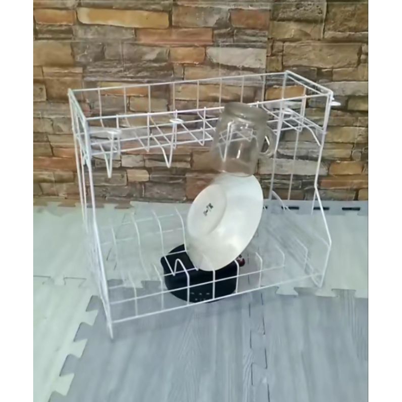 RAK PIRING GELAS SUSUN 2 RPL/RAK SUSUN 2 KAWAT ANTI KARAT RPL