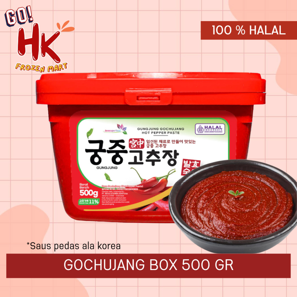 

Gochujang Paste box 500gr | Hot Pepper saus bumbu pedas ala korea HK FROZEN MART