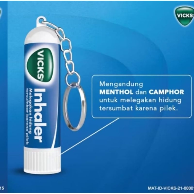 VICKS INHELER Untuk membantu melegakan pernapasan dan hidung tersumbat