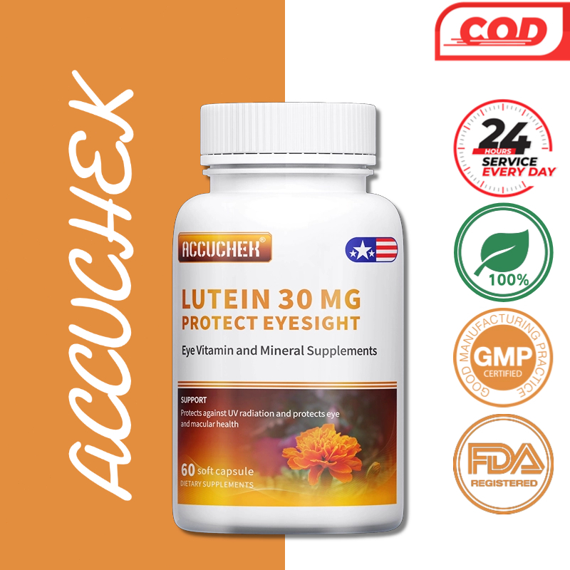 Suplemen Lutein30mg, Menjaga Kesehatan Retina, Melindungi Mata dari Radiasi Cahaya Biru