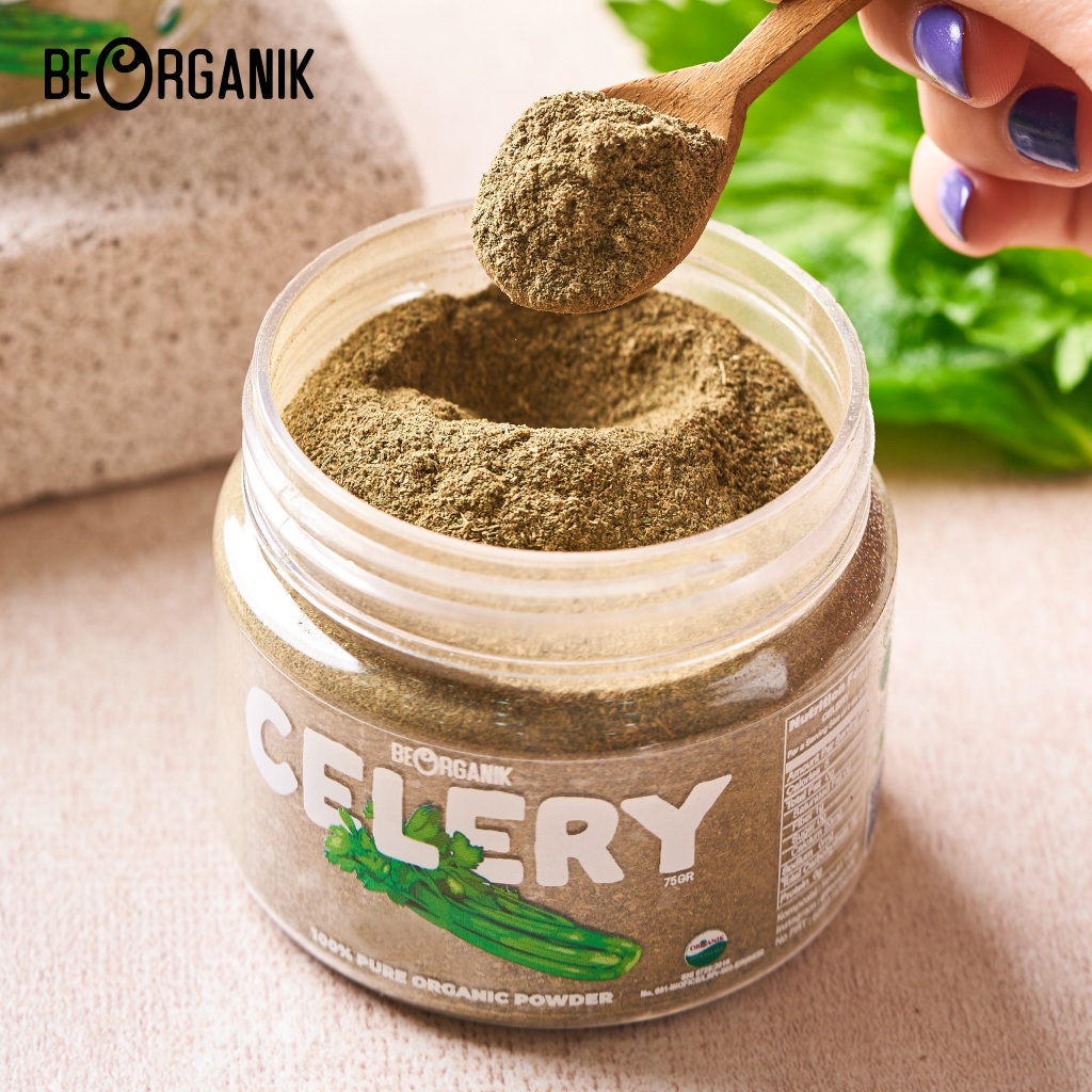 

Beorganik Pure Celery Powder / Seledri Bubuk Import Organik 75gr