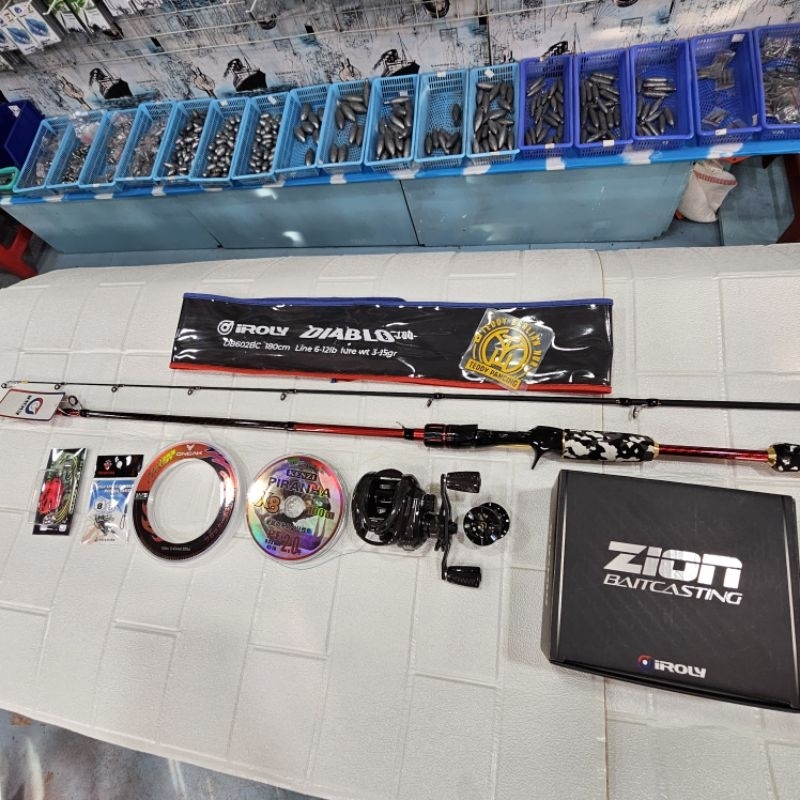 1 Set BC Iroly Siap Pakai || Joran BC Iroly Diablo Gen 1 180cm, 6-12Lb VS Reel BC Iroly Zion Double 
