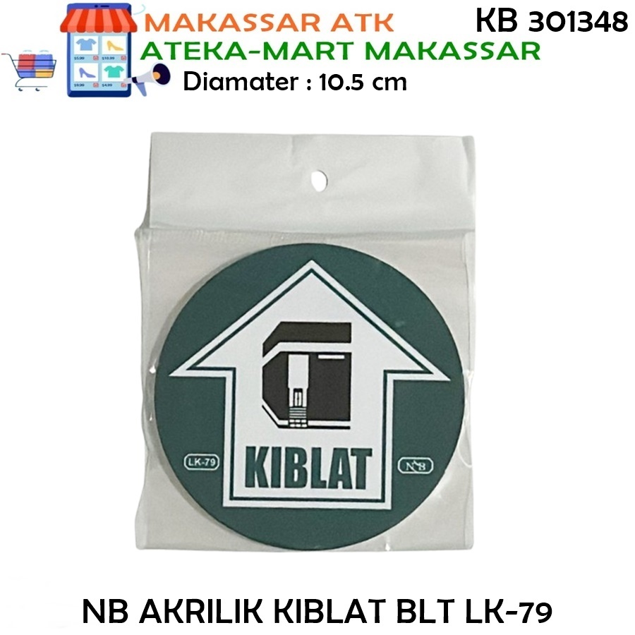

[1PCS] NB LABEL AKRILIK KIBLAT BULAT PANAH LK-79