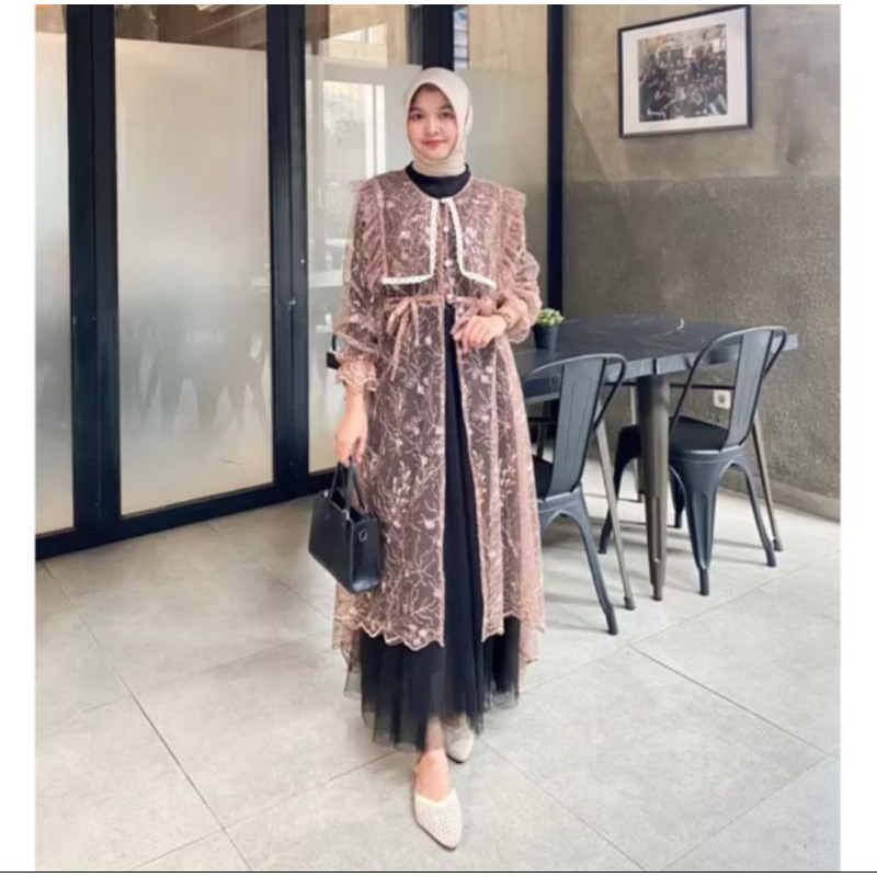 TUNIK BRUKAT TILE / OUTER BRUKAT / TUNIK CANTIK