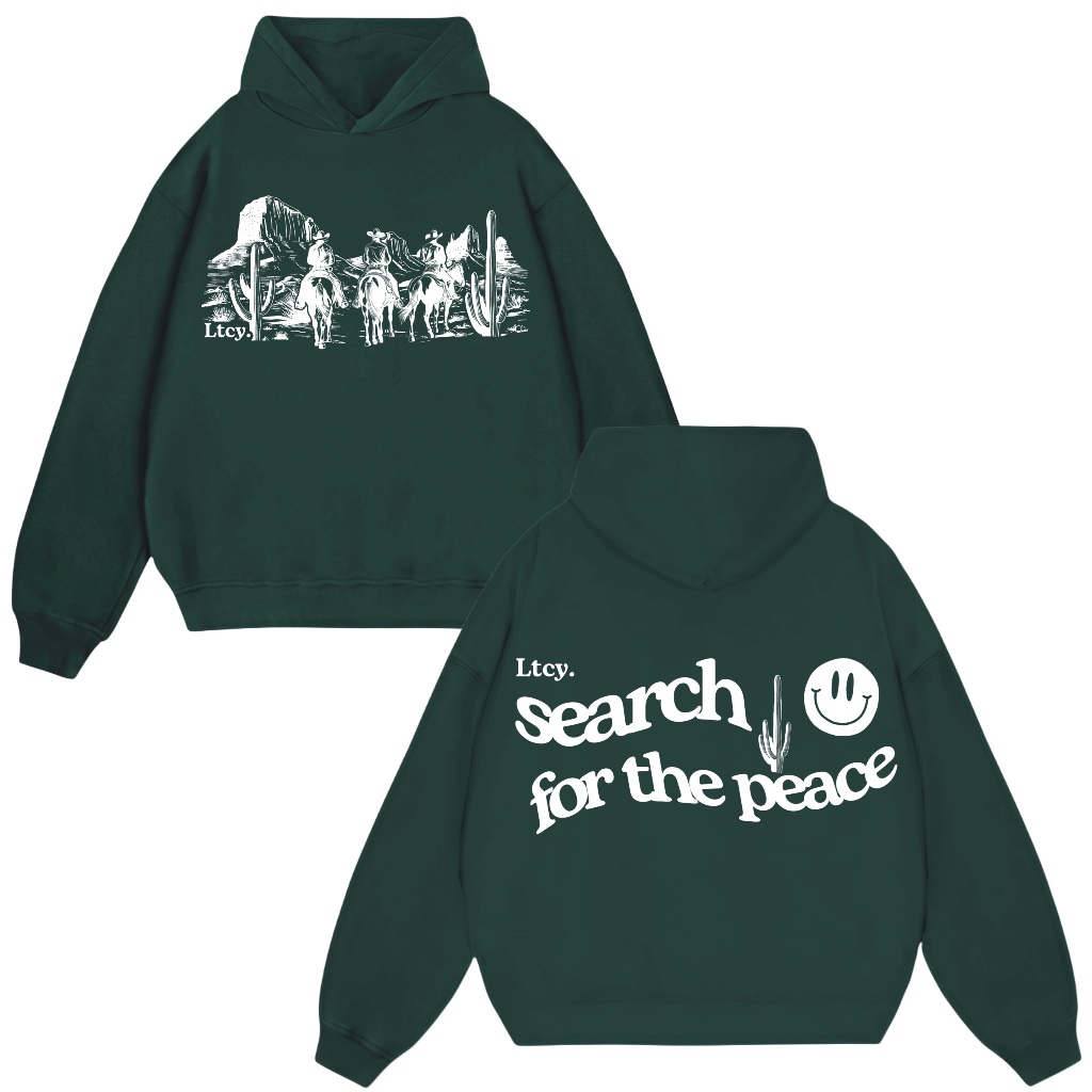 Lettucy Hoodie Boxy Fleece Cotton Cvc | Hoodie Boxy Cowboy