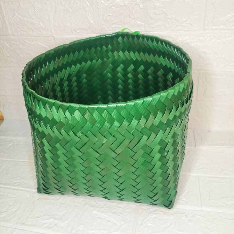 anyaman plastik muat 6 kg beras - saringan cuci beras tradisional - besek plastik - cobbuk - besek a