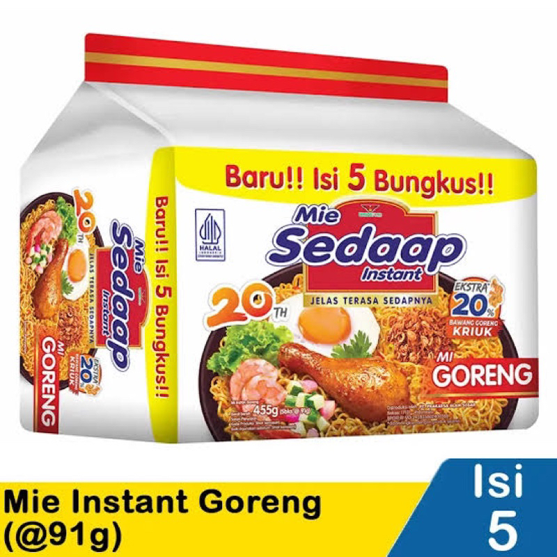 

MIE SEDAAP GORENG ISI 5