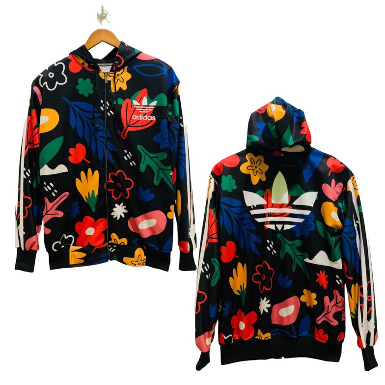 KODE C19U JAKET RUNNING ADIDAS TRACKTOP JAKET MOTIF BUNGA JAKET FULL PRINTING PREMIUM
