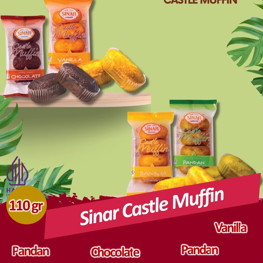 

Sinar Castle Muffin Vanilla Banana Pandan Chocolate 110 Gram