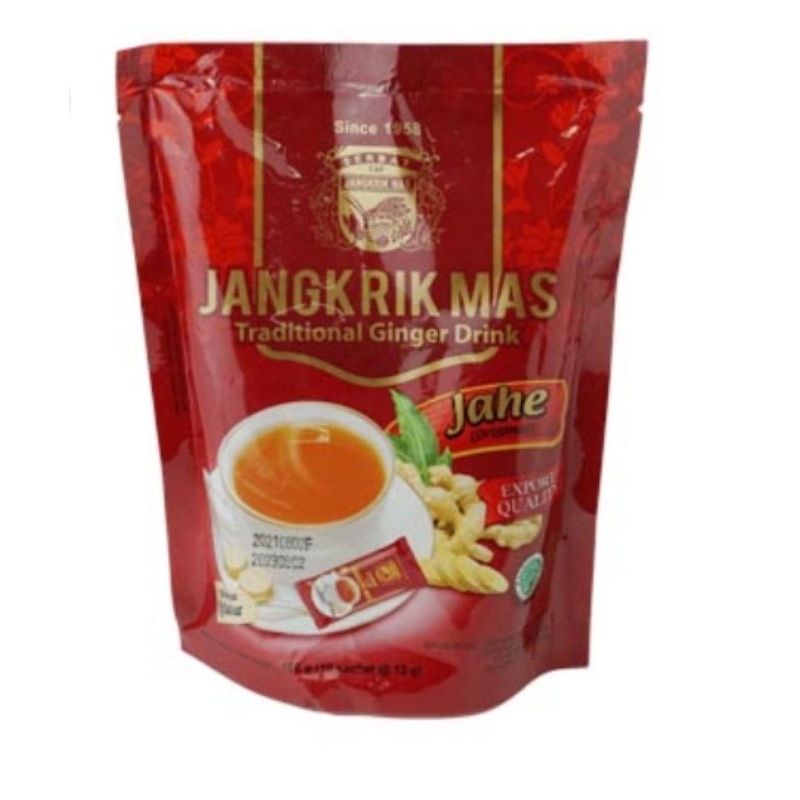 

Jangkrik mas minuman serbat jahe rasa original HARGA 1 POUCH ISI 10 SACHET @120 GRAM