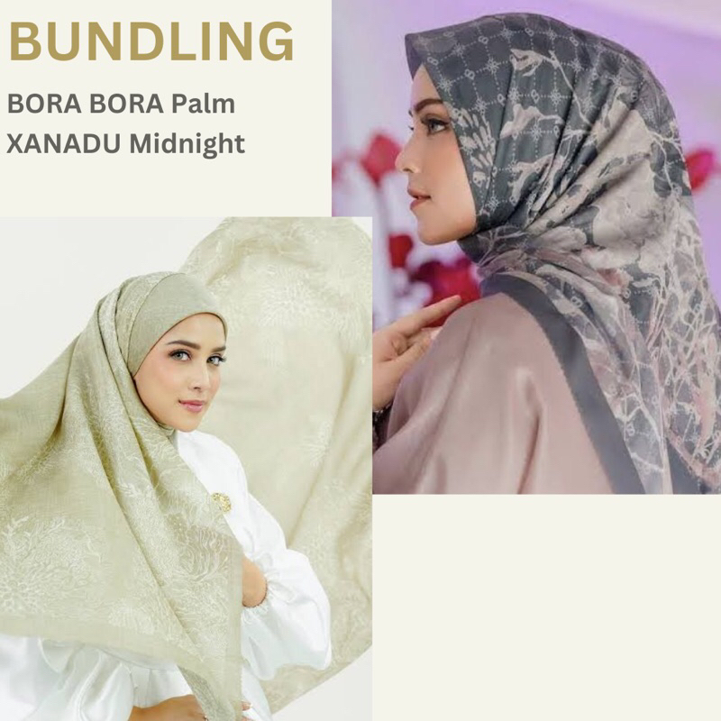 [Diskon Shopee Video][BUNDLING AS IS] Buttonscarves BORABORA Palm Buttonscraves XANADU Midnight Lawa