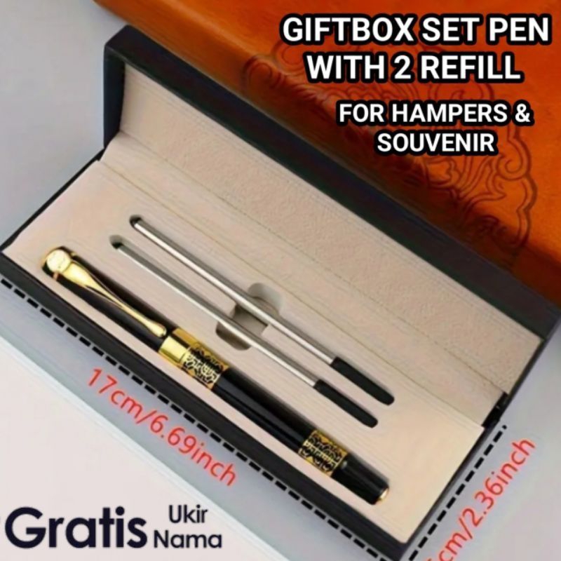 

Ballpoint Mewah Giftset Box Pen Hampers Gratis Grafir Nama Atau Logo