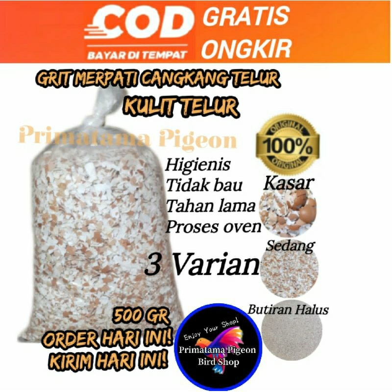 Grit Merpati Kulit Telur 500gr Remisan Merpati Asinan Burung Asinan Merpati
