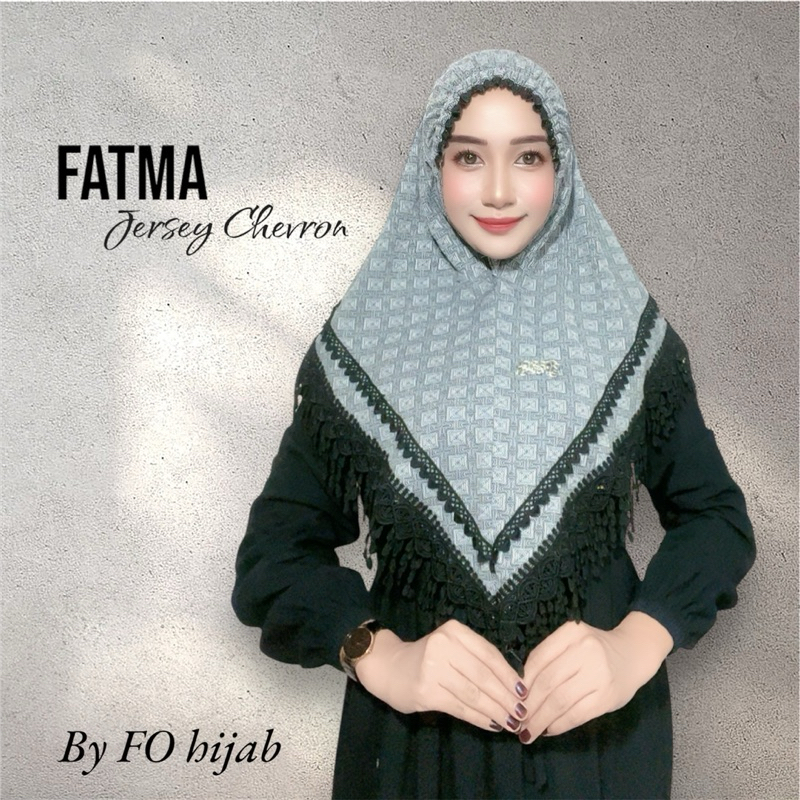 Jilbab instan FATMA bergo renda cantik mewah by Fo hijab wanita muslim