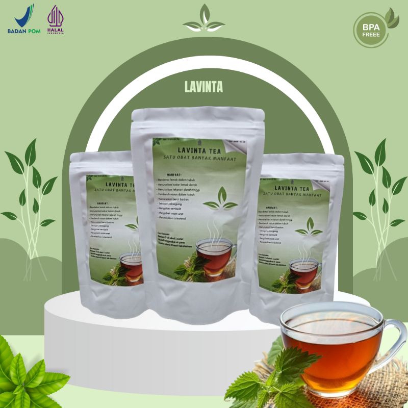 

LAVINTA TEA ORIGINAL 12 KANTUNG MINUMAN TEH HERBAL DENGAN KANDUNGAN GREEN TEA / MINUMAN FREE SUGAR (BEBAS GULA)
