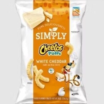 

SIMPLY CHEETOS PUFF WHITE CEDDAR CHEESE FLAVOR 226G