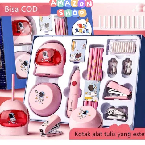 

KODE Q74Y LC Stationery Set Rautan Pensil Penghapus Vacum Alat Tulis Set Lengkap