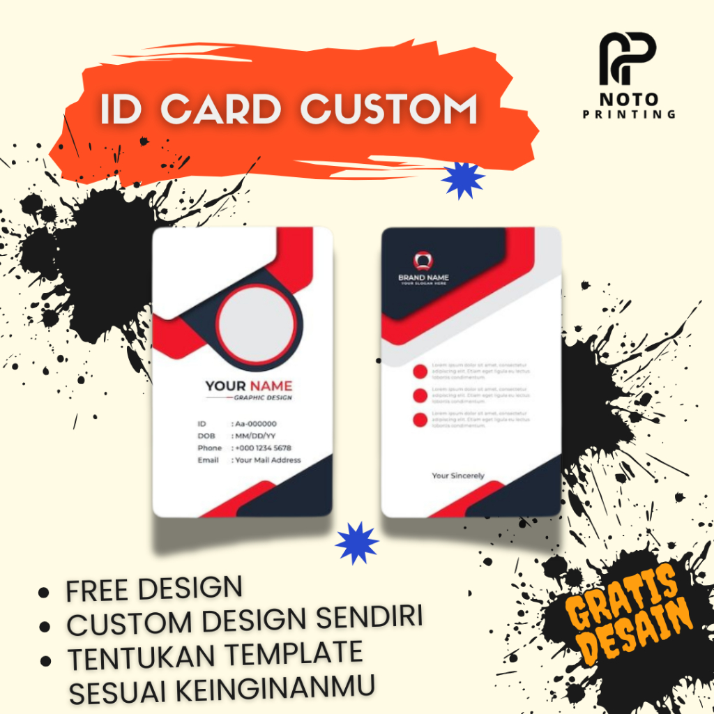 

CETAK ID CARD BAHAN PVC TEBAL || BISA CUSTOM || NP