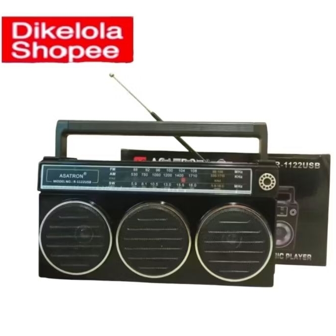 ✅PILIHAN SHOPE RADIO PORTABEL ASATRON 3 SPEAKER 3 BAND AM FM SW BLUETOOTH MP3