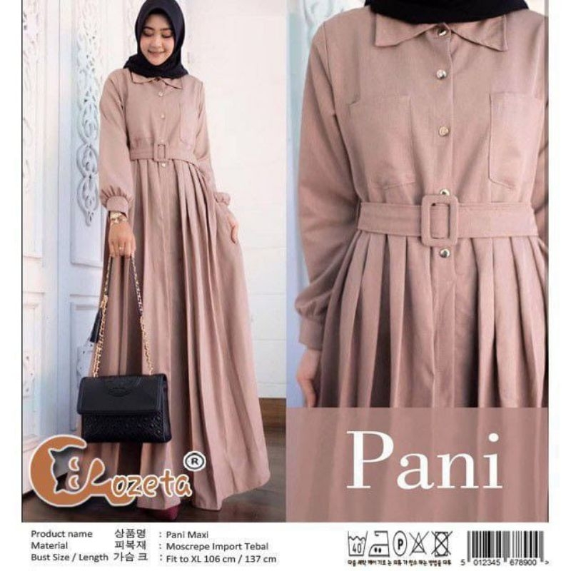 maxi pani gamis santai gamis kekinian baju sehari hari