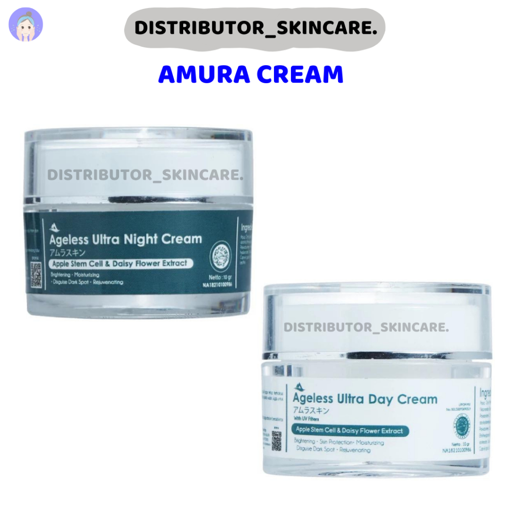 Paket Cream Untuk Super Flek Hitam Bandel Amura Day Cream - Amura Night Cream