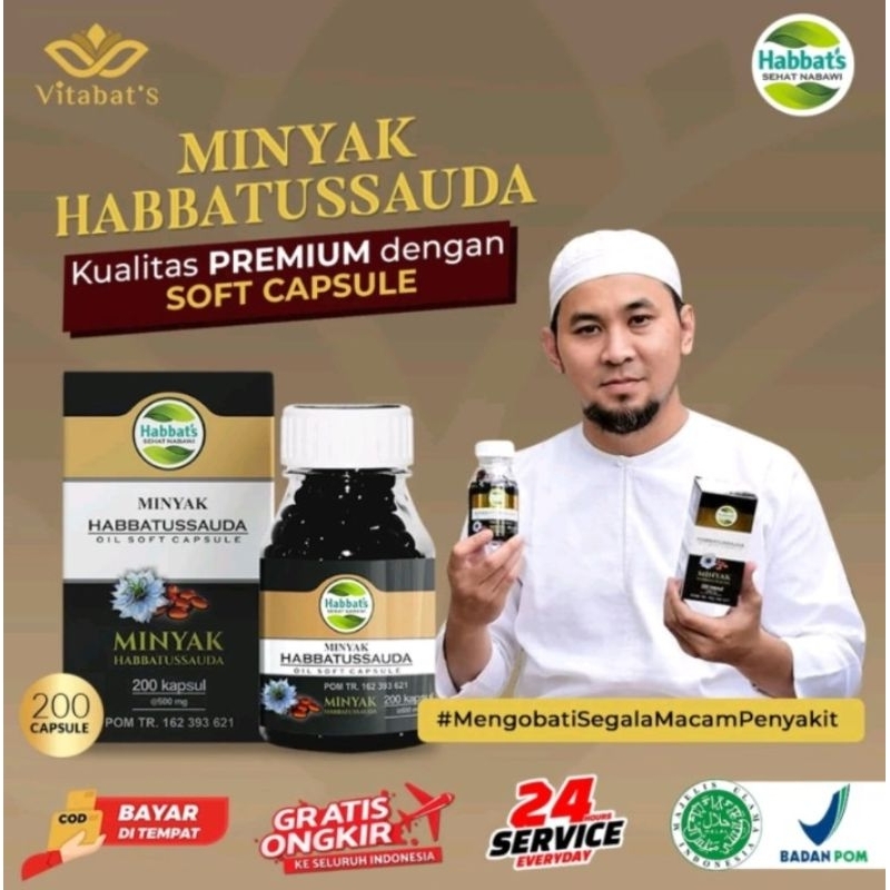 HABBATUSSAUDA OIL SOFT CAPSULE isi 100 Kapsul promil extra minyak kapsul jinten hitam obat herbal tr