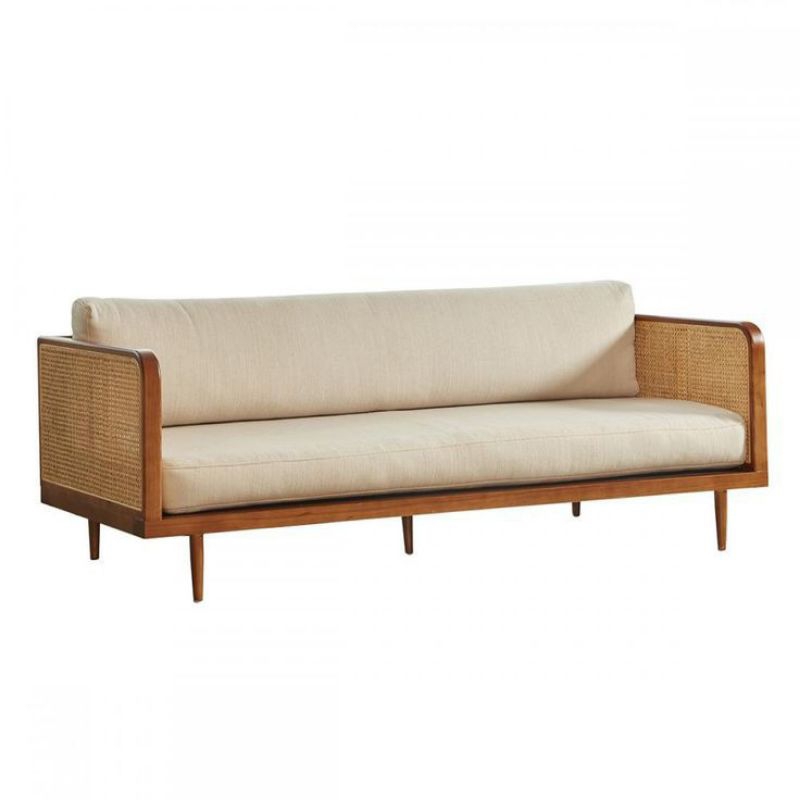 sofa jati rotan 3 seater