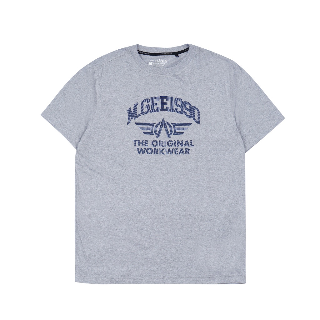 Kaos MGEE Original - Kaos Kasual Lengan Pendek Original MGEE Oliver CKPR 128 Light Grey