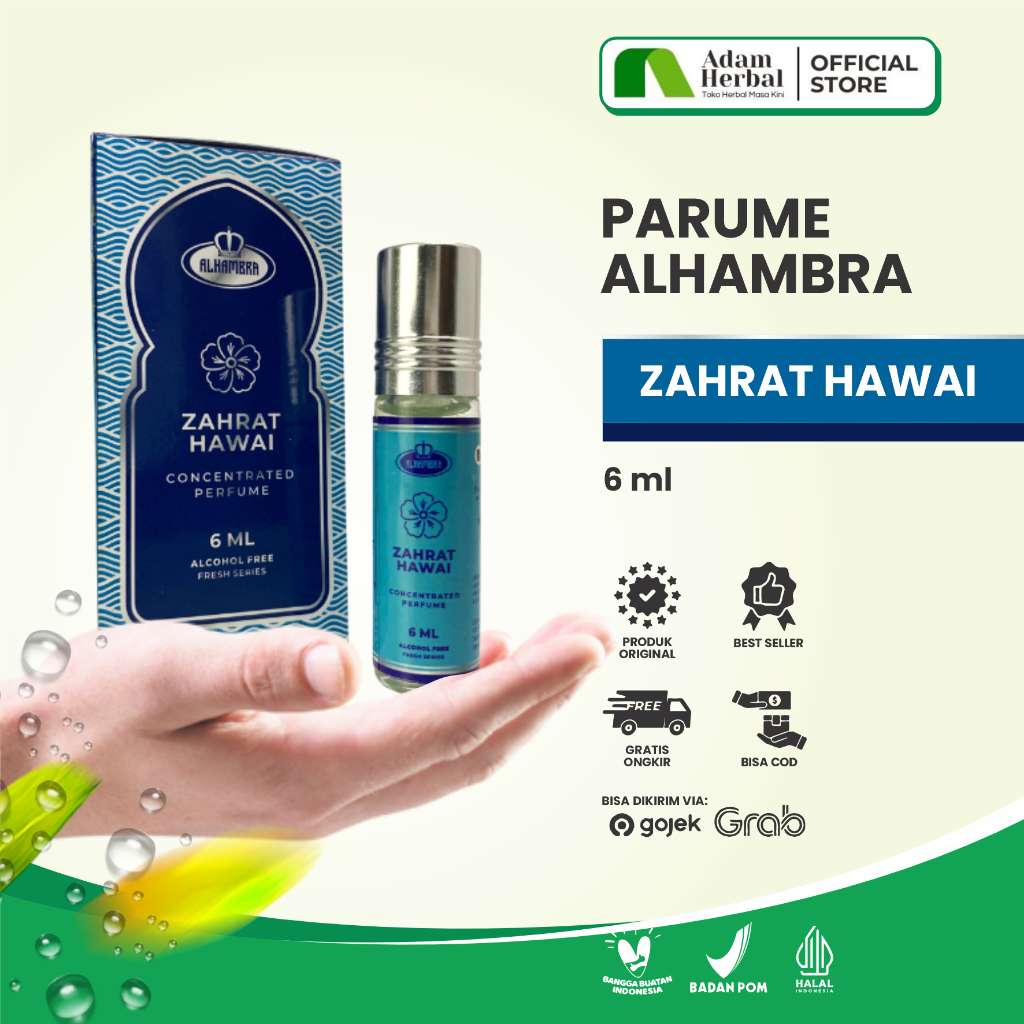 Parfum AL HAMBRA Zahrat Hawai 6ml Roll-On Adam Herbal