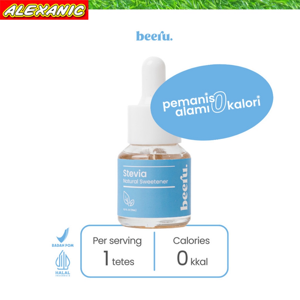 

Beeru Stevia Natural Sweetener | Gula Stevia | Gula Alami | Gula Natural| Stevia Sugar | Gula untuk Diabetes - 15 mL