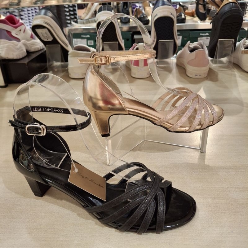 Yongki komaladi new sandal heels hak 5cm wanita ringan empuk & ori size 36-41