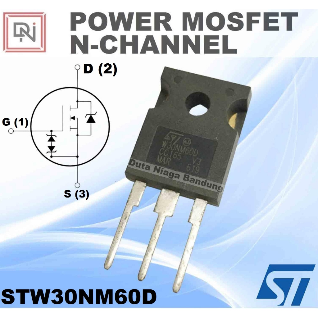 POWER MOSFET NCHANEL STW30NM60D ST W30NM60D