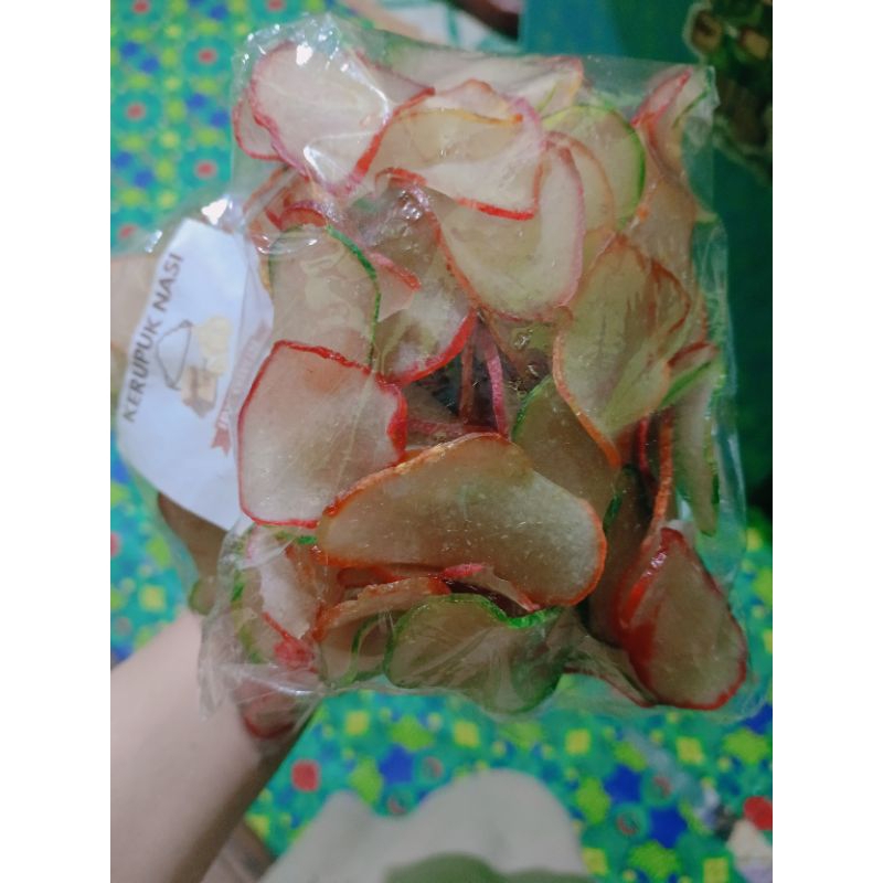 

Kerupuk Nasi pelangi (+-250gr) bukan kerupung ikan atau udang ya
