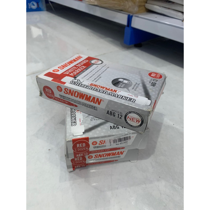 

SNOWMAN BOARDMARKER MERAH ABG 12
