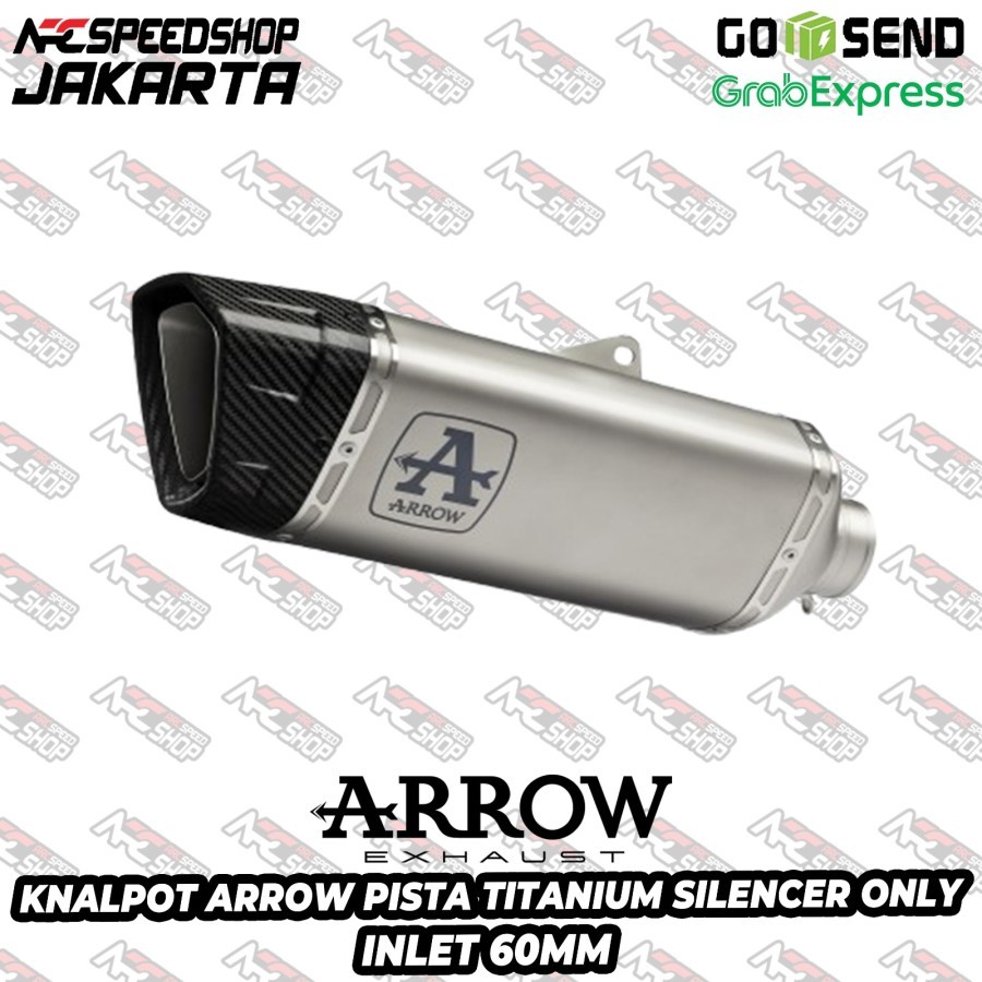 Knalpot Arrow Pista Titanium 60mm 60 mm Silencer Only ORIGINAL ITALY ZX6 ZX636 ZX10 ZX10RR ZX 10RR Z