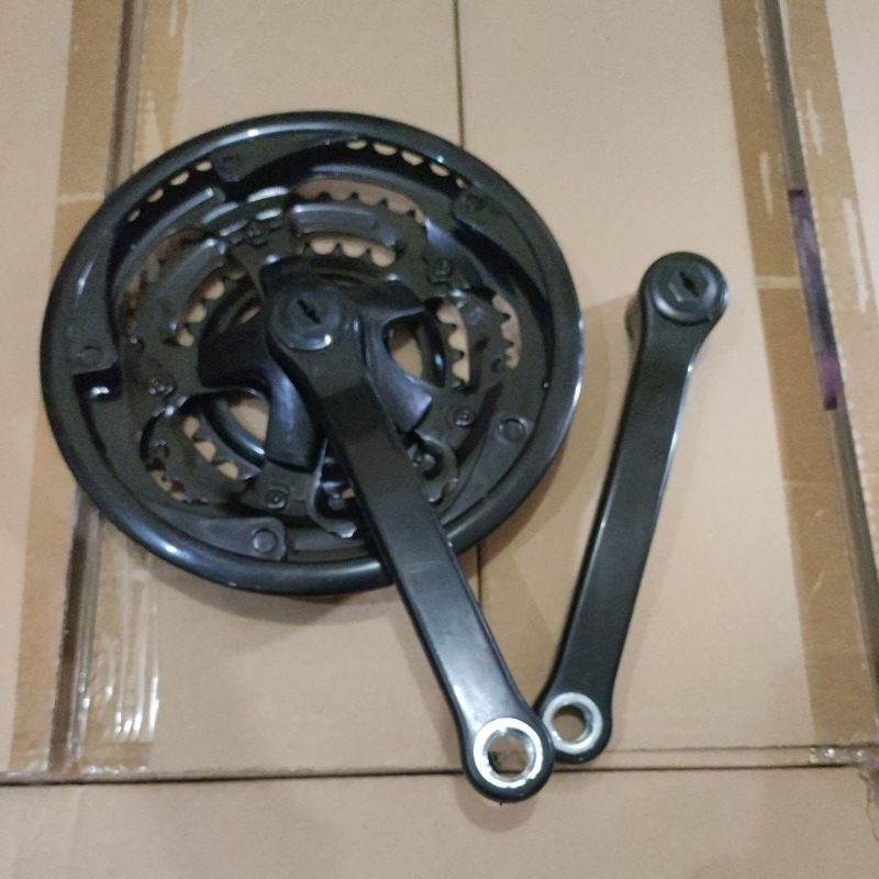 crank sepeda mtb 48t 38t 28t gear depan sepeda 3 speed