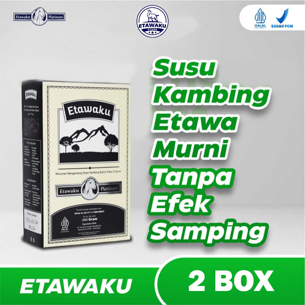 

Paket Hemat 2 Box Susu Etawaku Platinum : Membantu Mengatasi Masalah Pernafasan Etawaku Store