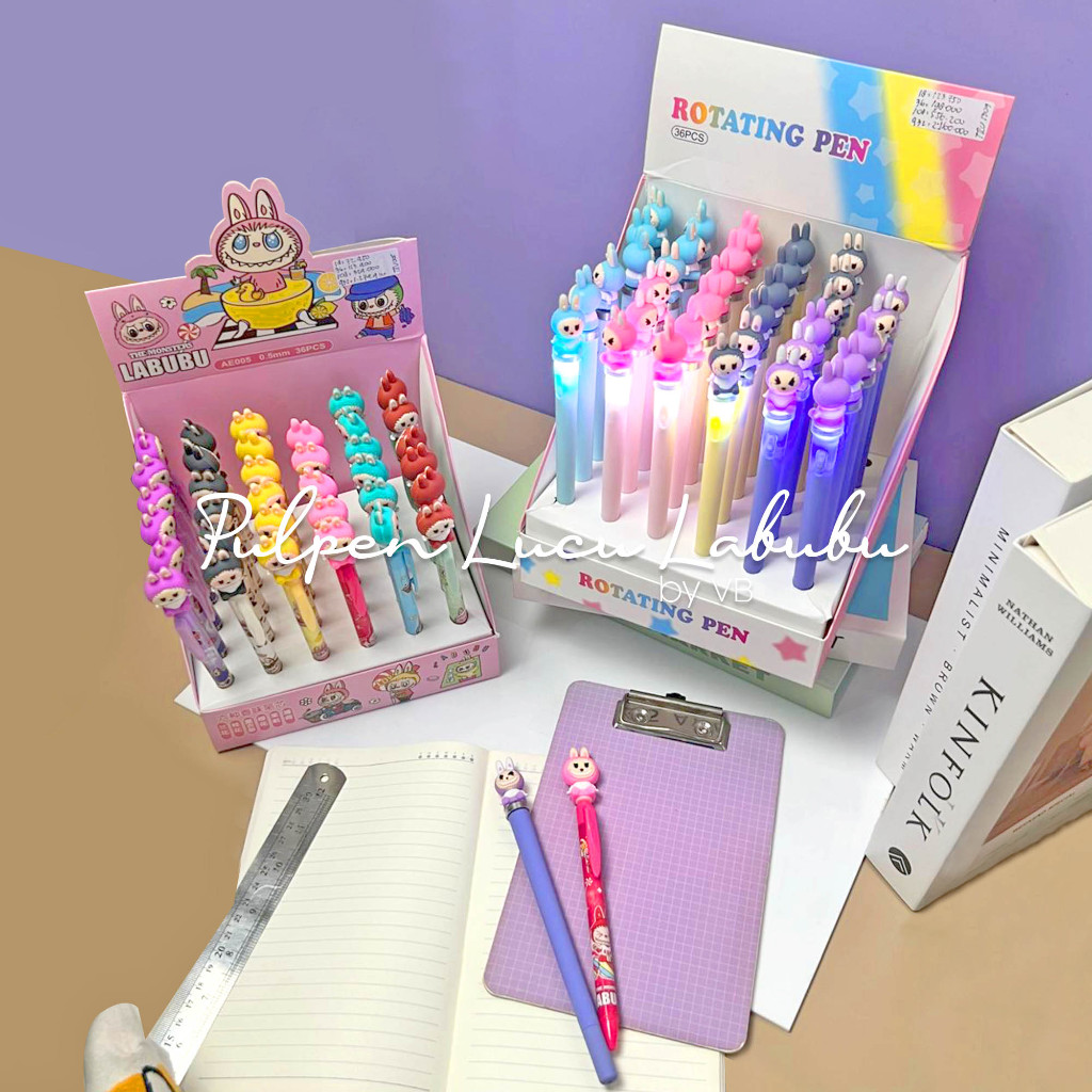 

[18-36 PCS] Grosir Pulpen Lucu Labubu Koleksi Alat Tulis Korea Gemash by Warna_VB