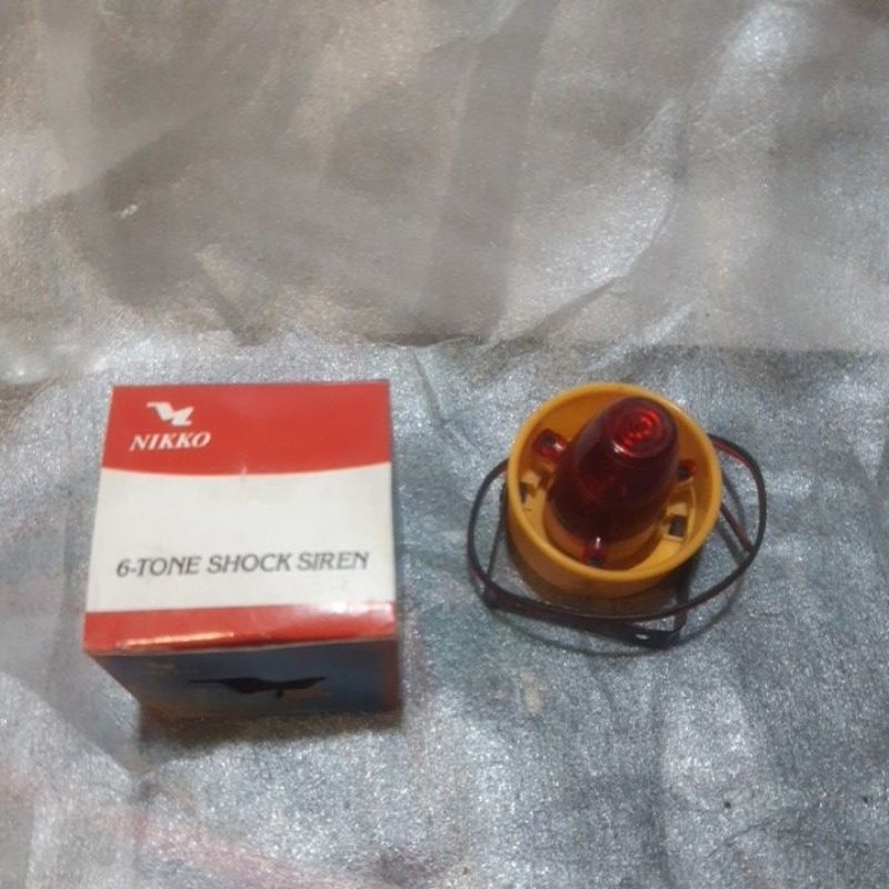 original nikko sirine klakson Bell 6 tone suara siren nada set dudukan pangkon odong odong becak mot