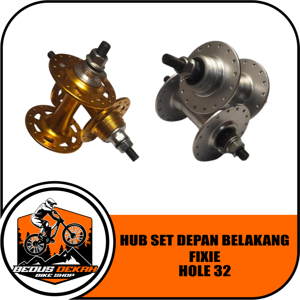 HUB FIXIE SET DEPAN DAN BELAKANG ALUMUNIUM / SPERPART SEPEDA FIXIE