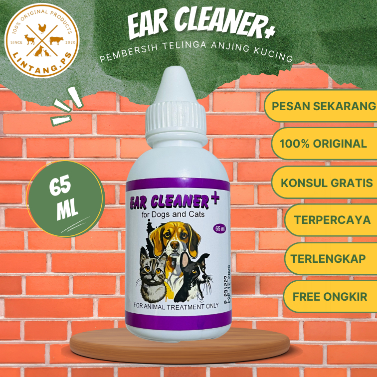 Ear Cleaner + pembersih kotoran telinga kucing/anjing - Pembersih telinga anjing - Pembersih telinga