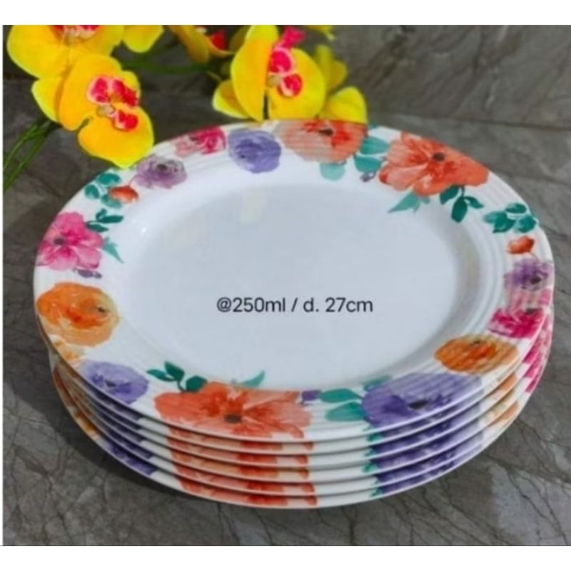 NEW!! Magnolia Large Melamin Plate / Piring melamin Tupperware (1)