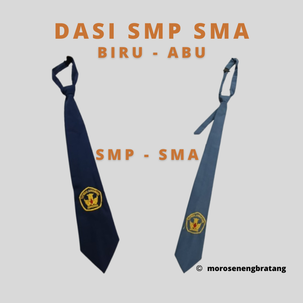 DASI Sekolah SMP Biru SMA Abu BORDIR - SABLON dengan perekat - Instan langsung pakai