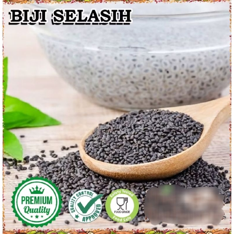 

Biji Selasih Premium Black seed Herbal Alami Organik